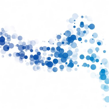 Baloncuklar Çemberi Noktaları Eşsiz Mavi Parlak Vektör Arkaplanı