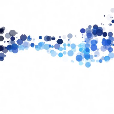 Baloncuklar Çemberi Noktaları Eşsiz Mavi Parlak Vektör Arkaplanı