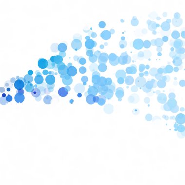 Baloncuklar Çemberi Noktaları Eşsiz Mavi Parlak Vektör Arkaplanı