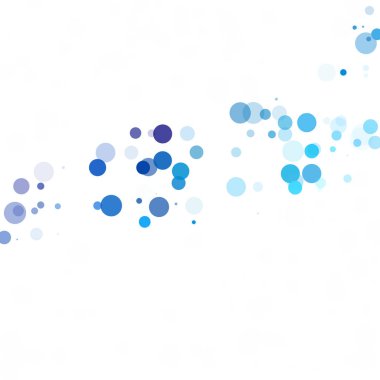 Baloncuklar Çemberi Noktaları Eşsiz Mavi Parlak Vektör Arkaplanı