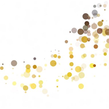 Kabarcıklar daire noktalar benzersiz sarı parlak vektör arka plan