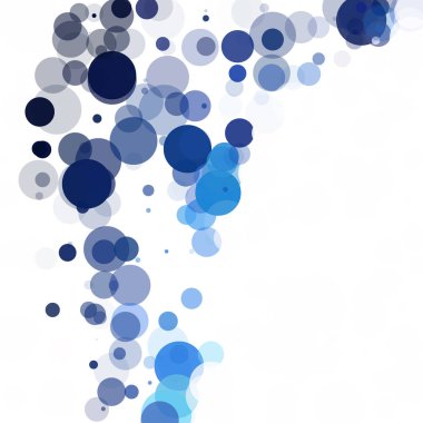 Baloncuklar Çemberi Noktaları Eşsiz Mavi Parlak Vektör Arkaplanı