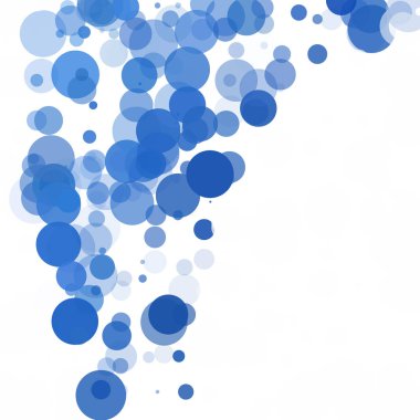 Baloncuklar Çemberi Noktaları Eşsiz Mavi Parlak Vektör Arkaplanı