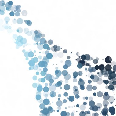 Baloncuklar Çemberi Noktaları Eşsiz Mavi Parlak Vektör Arkaplanı