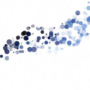 Baloncuklar Çemberi Noktaları Eşsiz Mavi Parlak Vektör Arkaplanı