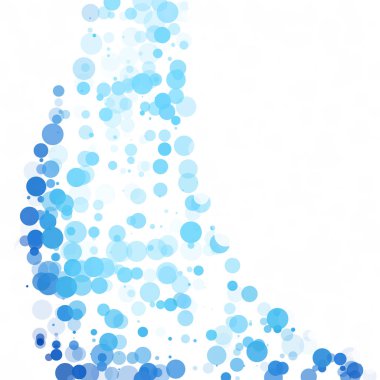 Baloncuklar Çemberi Noktaları Eşsiz Mavi Parlak Vektör Arkaplanı