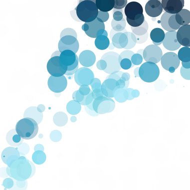 Kabarcıklar benzersiz mavi parlak vektör arka plan