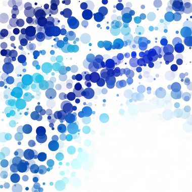 Baloncuklar Çemberi Noktaları Eşsiz Mavi Parlak Vektör Arkaplanı