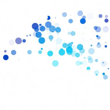 Baloncuklar Çemberi Noktaları Eşsiz Mavi Parlak Vektör Arkaplanı