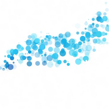 Baloncuklar Çemberi Noktaları Eşsiz Mavi Parlak Vektör Arkaplanı