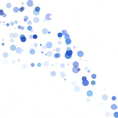 Baloncuklar Çemberi Noktaları Eşsiz Mavi Parlak Vektör Arkaplanı