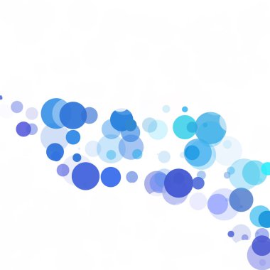 Baloncuklar Çemberi Noktaları Eşsiz Mavi Parlak Vektör Arkaplanı