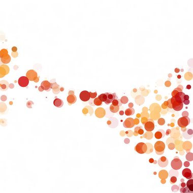 Kabarcıklar daire noktalar benzersiz turuncu parlak vektör arka plan