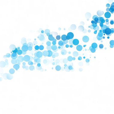 Baloncuklar Çemberi Noktaları Eşsiz Mavi Parlak Vektör Arkaplanı