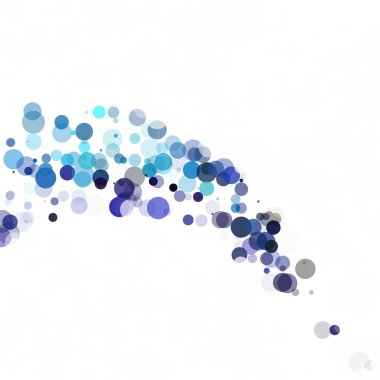 Baloncuklar Çemberi Noktaları Eşsiz Mavi Parlak Vektör Arkaplanı