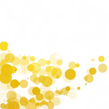 Kabarcıklar daire noktalar benzersiz sarı parlak vektör arka plan