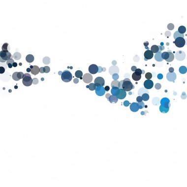 Baloncuklar Çemberi Noktaları Eşsiz Mavi Parlak Vektör Arkaplanı