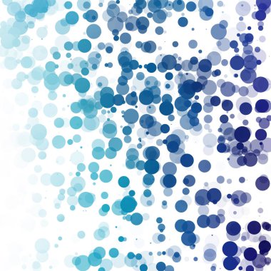 Baloncuklar Çemberi Noktaları Eşsiz Mavi Parlak Vektör Arkaplanı