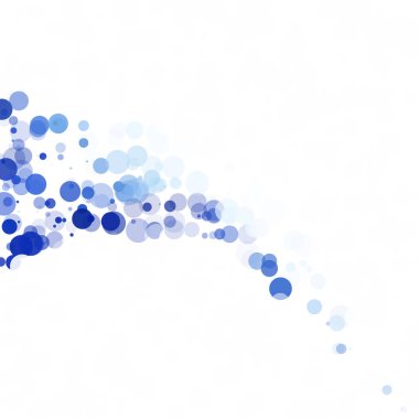 Baloncuklar Çemberi Noktaları Eşsiz Mavi Parlak Vektör Arkaplanı