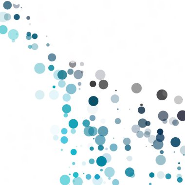 Baloncuklar Çemberi Noktaları Eşsiz Mavi Parlak Vektör Arkaplanı