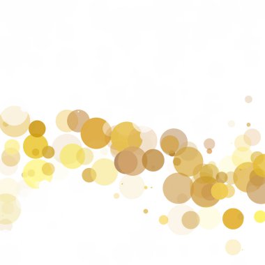 Kabarcıklar daire noktalar benzersiz sarı parlak vektör arka plan