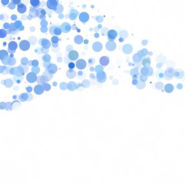 Baloncuklar Çemberi Noktaları Eşsiz Mavi Parlak Vektör Arkaplanı