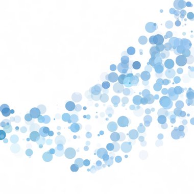 Baloncuklar Çemberi Noktaları Eşsiz Mavi Parlak Vektör Arkaplanı