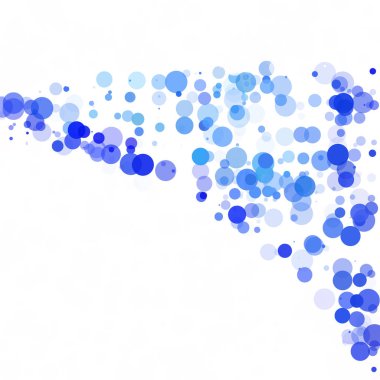 Baloncuklar Çemberi Noktaları Eşsiz Mavi Parlak Vektör Arkaplanı