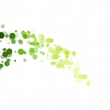 Kabarcıklar daire noktalar benzersiz yeşil parlak vektör arka plan