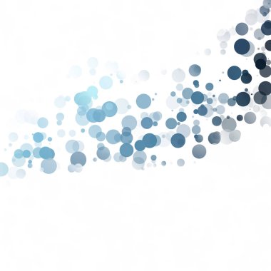 Baloncuklar Çemberi Noktaları Eşsiz Mavi Parlak Vektör Arkaplanı