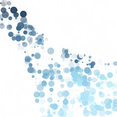 Baloncuklar Çemberi Noktaları Eşsiz Mavi Parlak Vektör Arkaplanı