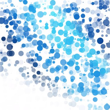 Baloncuklar Çemberi Noktaları Eşsiz Mavi Parlak Vektör Arkaplanı