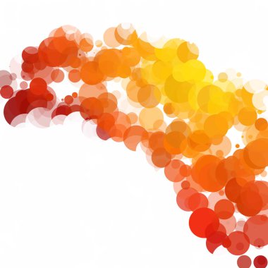 Kabarcıklar benzersiz turuncu parlak vektör arka plan