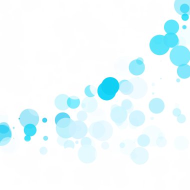 Baloncuklar Çemberi Noktaları Eşsiz Mavi Parlak Vektör Arkaplanı