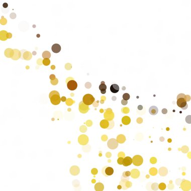 Kabarcıklar daire noktalar benzersiz sarı parlak vektör arka plan