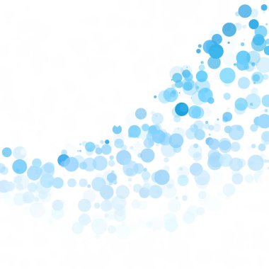 Baloncuklar Çemberi Noktaları Eşsiz Mavi Parlak Vektör Arkaplanı