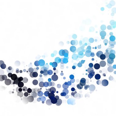 Baloncuklar Çemberi Noktaları Eşsiz Mavi Parlak Vektör Arkaplanı