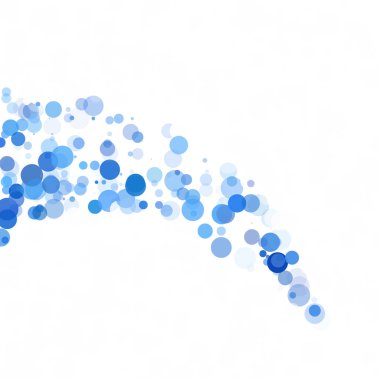 Baloncuklar Çemberi Noktaları Eşsiz Mavi Parlak Vektör Arkaplanı