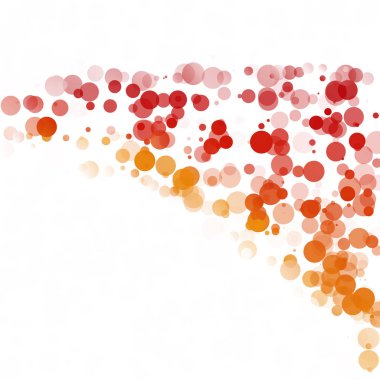 Kabarcıklar daire noktalar benzersiz turuncu parlak vektör arka plan