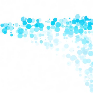 Baloncuklar Çemberi Noktaları Eşsiz Mavi Parlak Vektör Arkaplanı