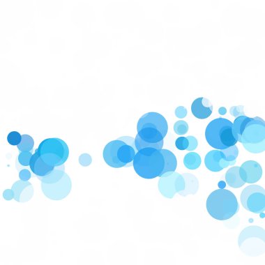 Baloncuklar Çemberi Noktaları Eşsiz Mavi Parlak Vektör Arkaplanı