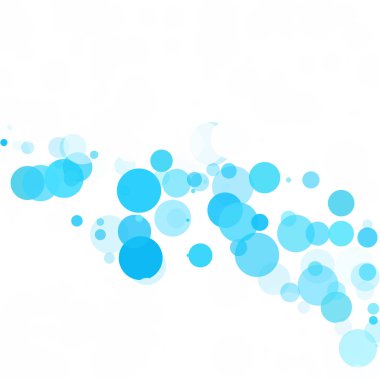 Baloncuklar Çemberi Noktaları Eşsiz Mavi Parlak Vektör Arkaplanı