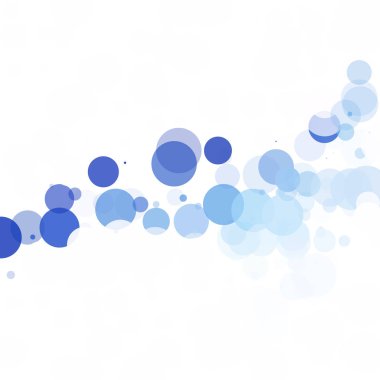 Baloncuklar Çemberi Noktaları Eşsiz Mavi Parlak Vektör Arkaplanı