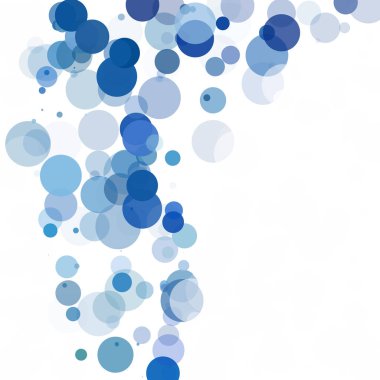 Baloncuklar Çemberi Noktaları Eşsiz Mavi Parlak Vektör Arkaplanı