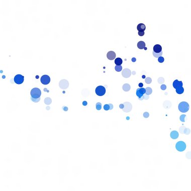 Baloncuklar Çemberi Noktaları Eşsiz Mavi Parlak Vektör Arkaplanı