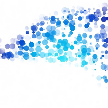 Baloncuklar Çemberi Noktaları Eşsiz Mavi Parlak Vektör Arkaplanı