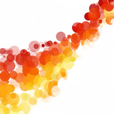 Kabarcıklar benzersiz turuncu parlak vektör arka plan