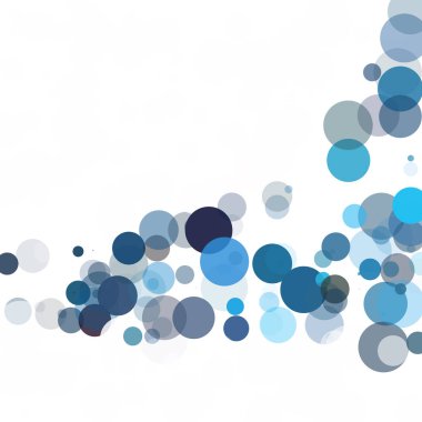 Baloncuklar Çemberi Noktaları Eşsiz Mavi Parlak Vektör Arkaplanı