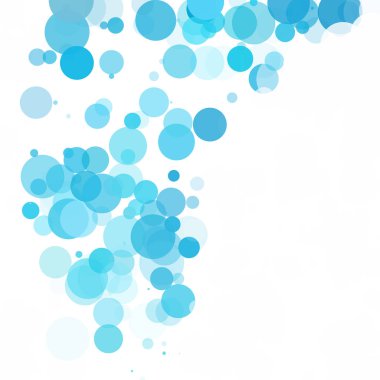 Baloncuklar Çemberi Noktaları Eşsiz Mavi Parlak Vektör Arkaplanı