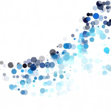 Baloncuklar Çemberi Noktaları Eşsiz Mavi Parlak Vektör Arkaplanı